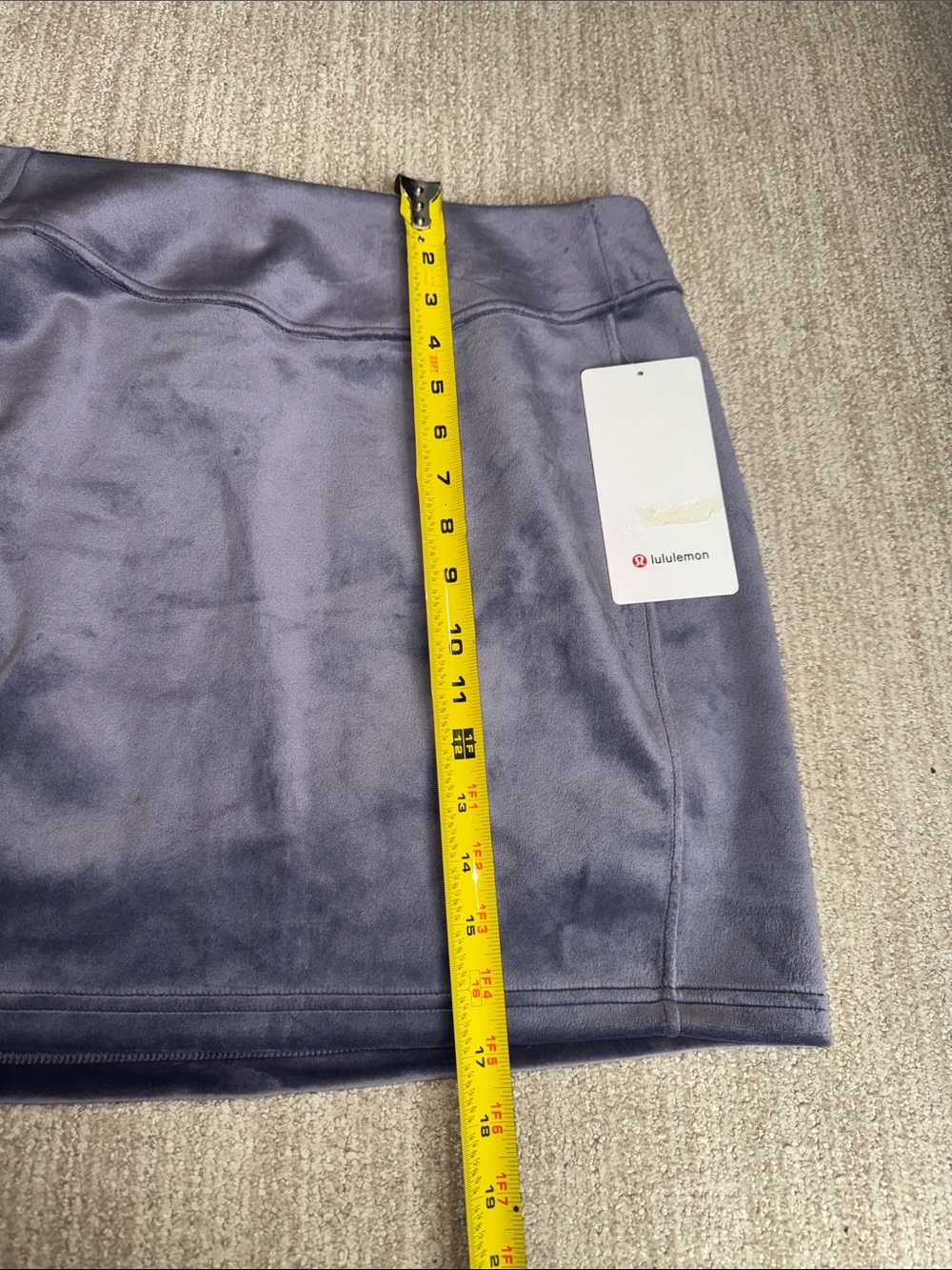 Lululemon Woman's Size L Nightfall Scuba High-Rise Mini Skirt Velvet - Picture 2 of 7